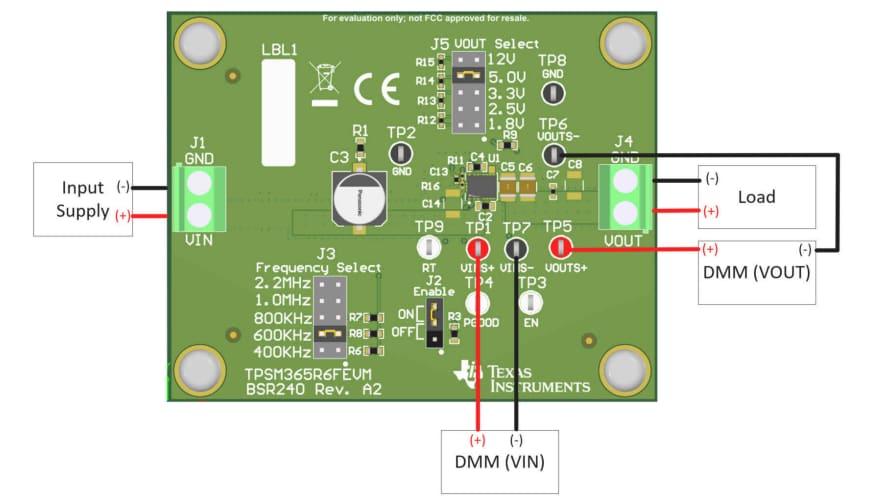 Circuit de localisation - Texas Instruments Carte d'évaluation TPSM365R6FEVM